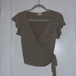 Cropped wrap top
